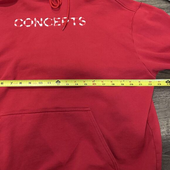 Concepts Jubilee Checkered Hoodie Sz M Red Logo Sweatshirt Made USA Vans Collab - Picture 8 of 10